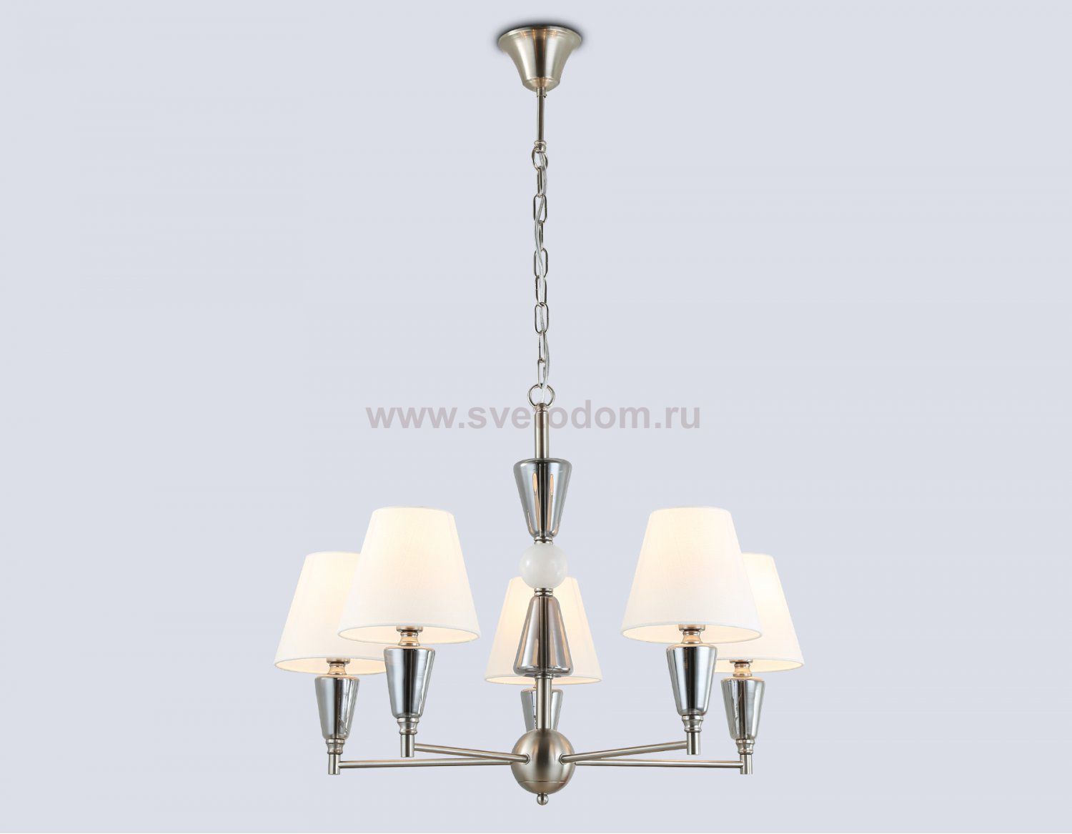 LH75253/5 SN/FR сатин никель/белый матовый E14*5 max 40W D700*510