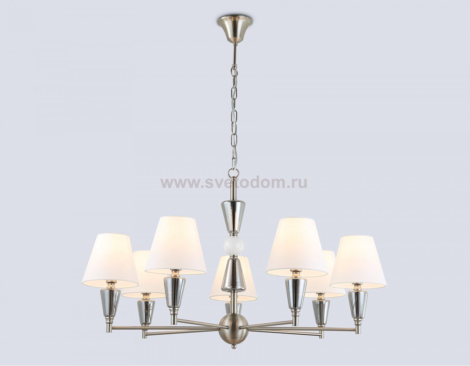 LH75256/7 SN/FR сатин никель/белый матовый E14*7 max 40W D860*520