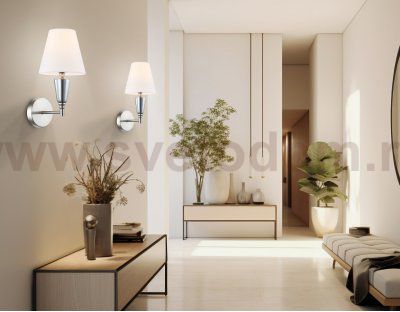 LH75259 SN/FR сатин никель/белый матовый E14 max 40W 210*160*325