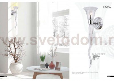 Светильник бра Crystal Lux LINDA AP1 CHROME (2190/401)