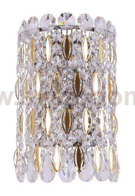 Светильник бра Crystal Lux LIRICA AP2 CHROME/GOLD-TRANSPARENT (2201/402)
