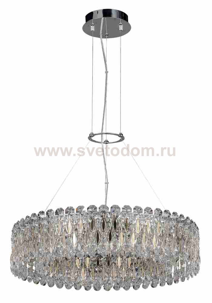 Светильник подвесной Crystal Lux LIRICA SP10 D610 CHROME/GOLD-TRANSPARENT (2201/210D)