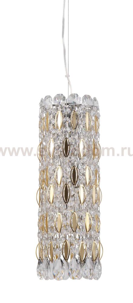 Светильник подвесной Crystal Lux LIRICA SP3 CHROME/GOLD-TRANSPARENT (2201/203)