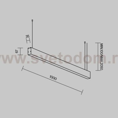 Линейный светильник Technical LL312044