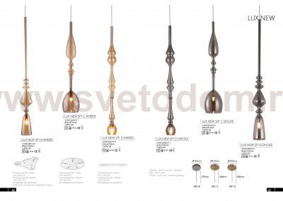 Светильник подвесной Crystal Lux LUX NEW SP1 B SMOKE (2260/211)