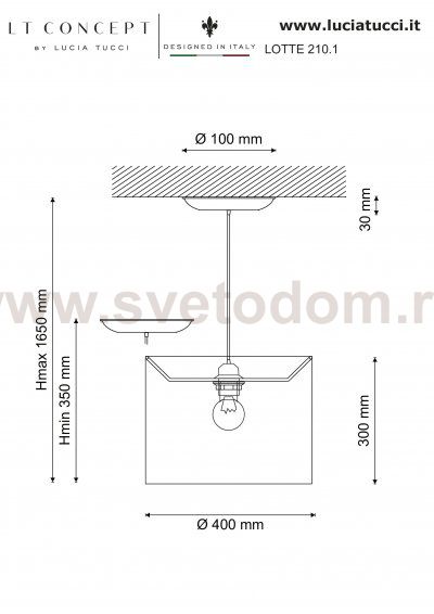 Светильник Lucia Tucci LOTTE 211.1