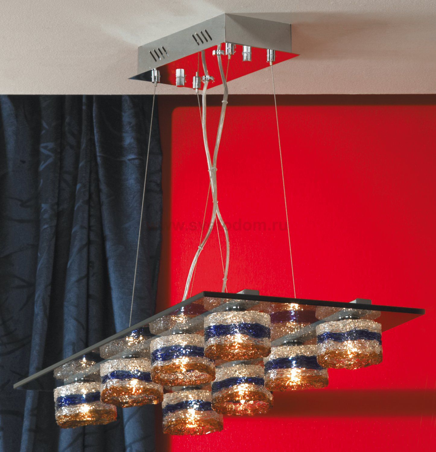 Светильник люстра подвесная Lussole LSA-2203-08 Vimini