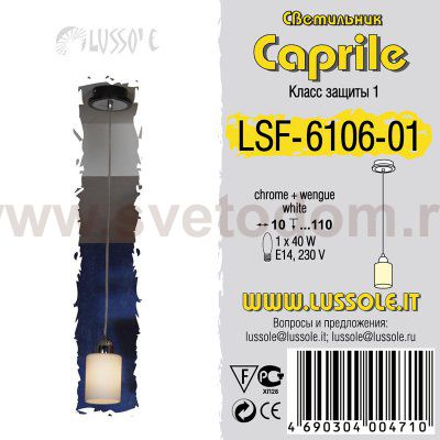 Люстра подвесная Lussole LSF-6106-01 CAPRILE