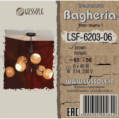 Люстра подвесная Lussole LSF-6203-06 BAGHERIA