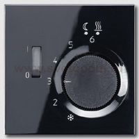 JUNG LS 990 Черный Накладка регулятора теплого пола(мех.FTR231U) (LSFTR231PLSW)