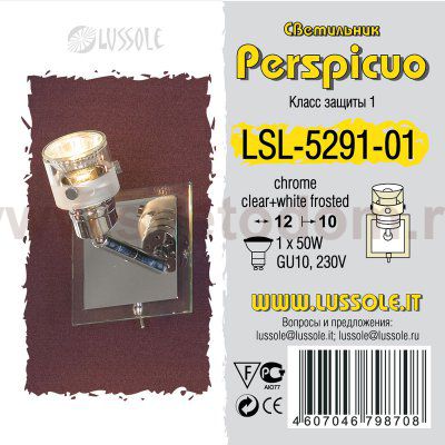 Светильник поворотный спот Lussole LSL-5291-01 PERSPICUO