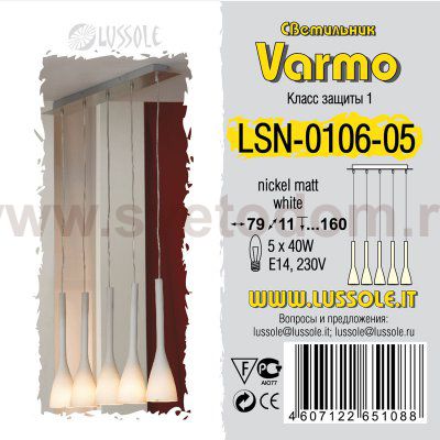 Люстра подвесная Lussole LSN-0106-05 VARMO