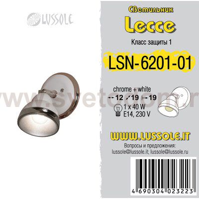 Светильник настенно-потолочный Lussole LSN-6201-01 LITTLETON