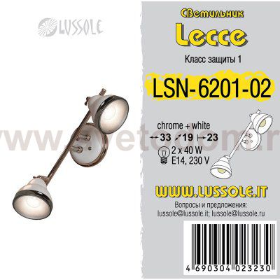 Светильник поворотный спот Lussole LSN-6201-02 LITTLETON