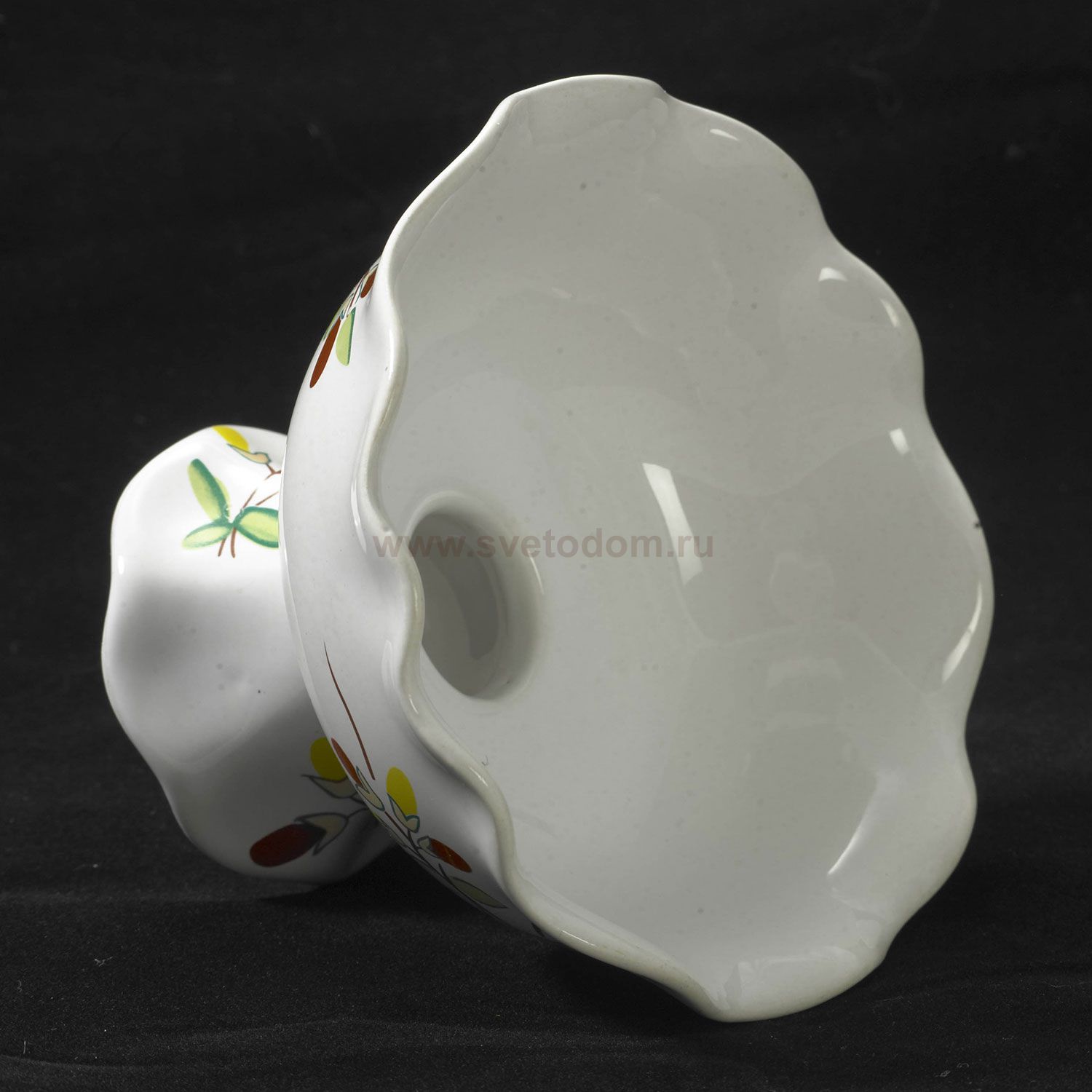 Плафон керамический с цветочками E14 для арт. Lsp-0155