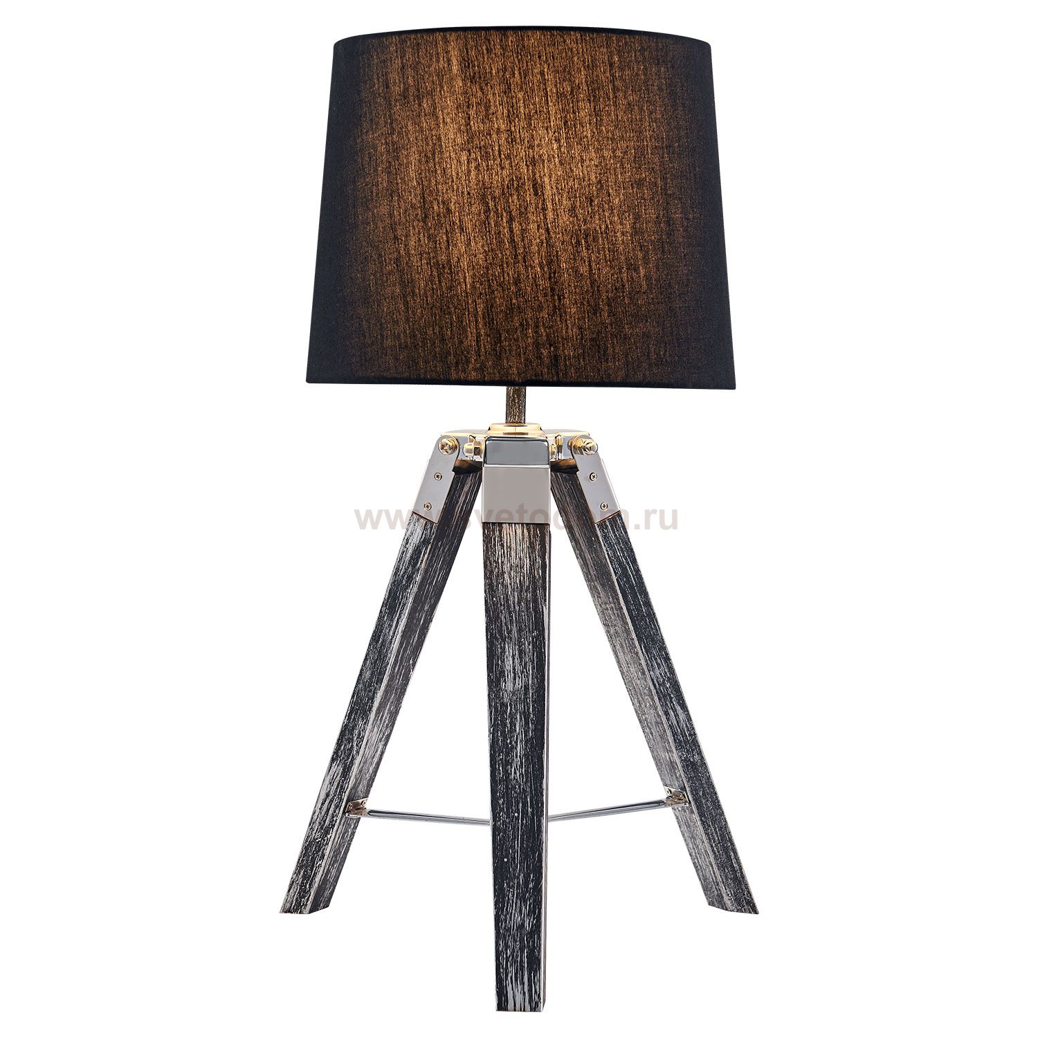 Настольная лампа на треноге с черным абажуром Lussole LSP-0555 Amistad