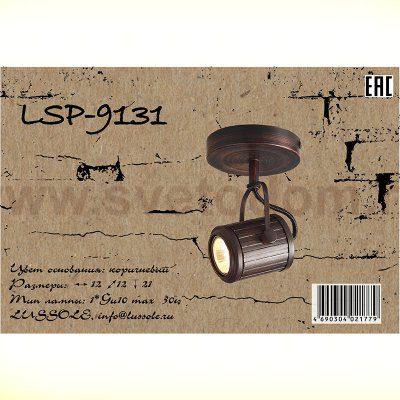 Светильник поворотный спот Lussole LSP-9131 CLIFTON