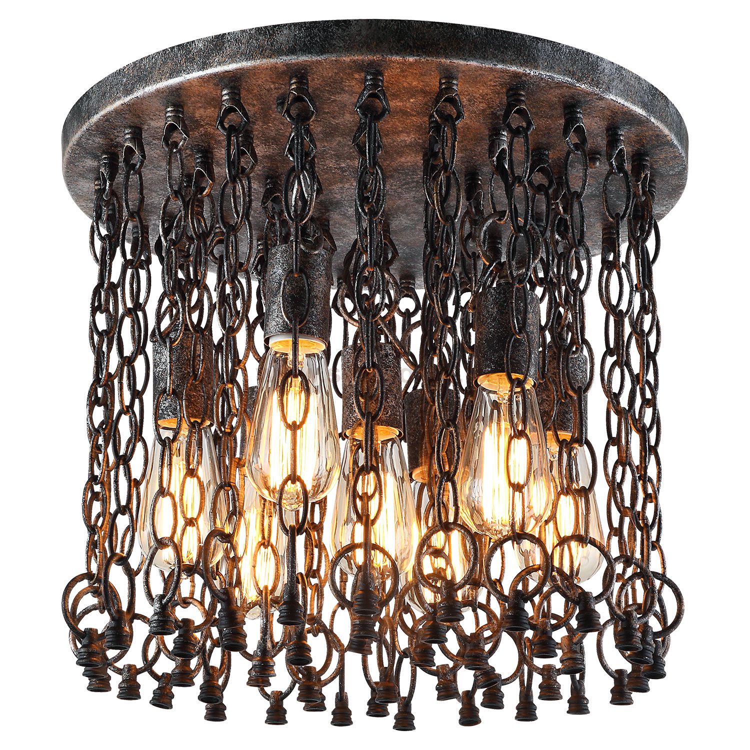 Люстра лофт с цепями Lussole Loft LSP-9800