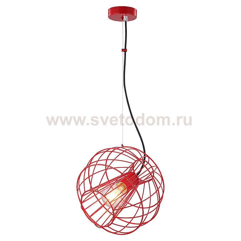 Светильник подвесной красный Lussole Loft LSP-9934