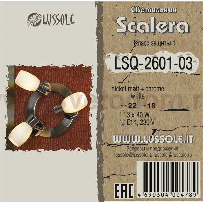 Светильник поворотный спот Lussole LSQ-2601-03 SCALERA