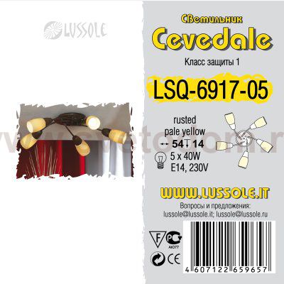 Люстра Lussole LSQ-6917-05 CEVEDALE