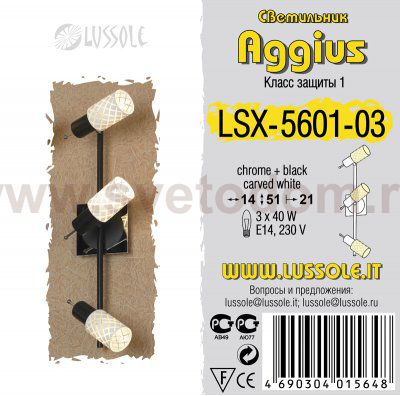 Светильник Lussole LSX-5601-03 Aggius