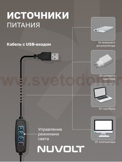Настольный светильник NUVOLT LTBL-001B