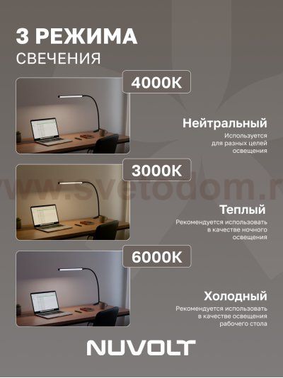 Настольный светильник NUVOLT LTBL-001B
