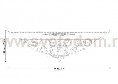 Потолочный светильник Lucia Tucci Lugo 142.2 R30 brown