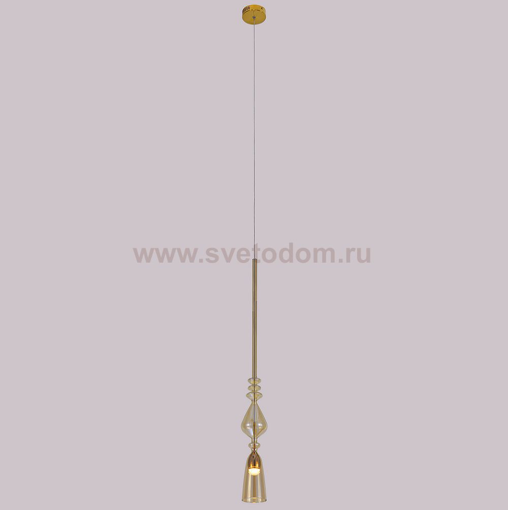 Светильник подвесной Crystal lux LUX SP1 B AMBER 2261/201
