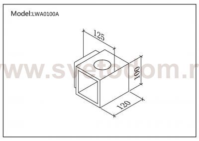 Светильник настенный JY KUB DesignLed LWA0100A-BL-WW