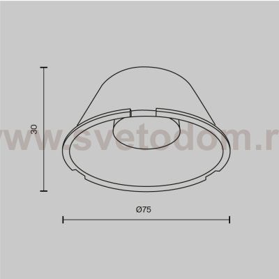 Комплектующие для светильника Technical LensD75-15