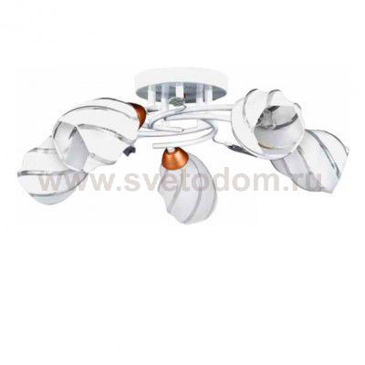 Светильник потолочный LINCI-CL60E14*5WH металл, стекло E14*5*60W