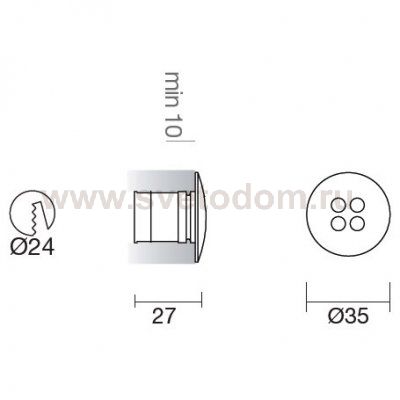 Встраиваемый светильник Linea Light 86134 Kuar