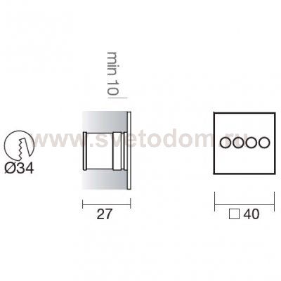 Встраиваемый светильник Linea Light 86137 Kuar