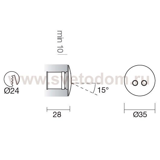 Встраиваемый светильник Linea Light 86175 Romim