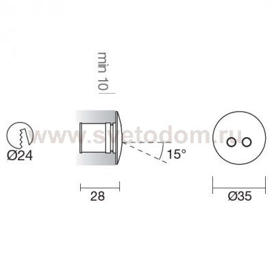 Встраиваемый светильник Linea Light 86176 Romim