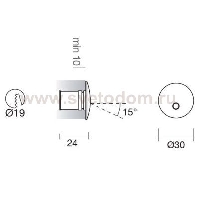 Встраиваемый светильник Linea Light 86193 Moby