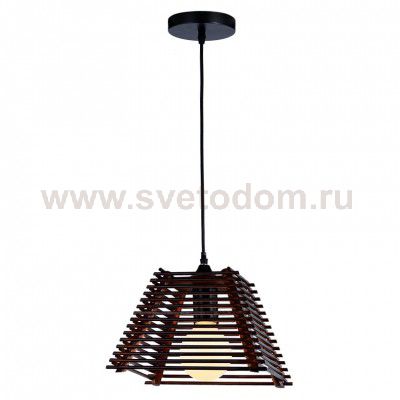 Светильник потолочный Lines-PL40E27*1BR металл, дерево E27*1*40W