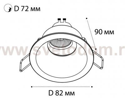 M01-1010 black светильник встраиваемый Italline