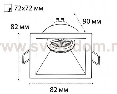 M01-1011 white светильник встраиваемый Italline