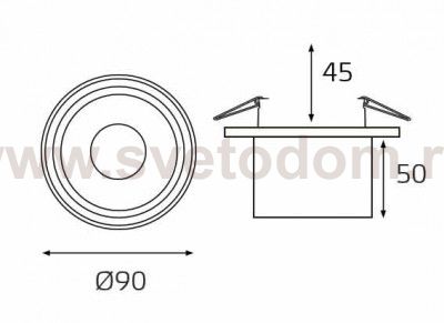 M01-1015 white светильник встраиваемый Italline