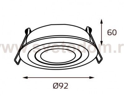 M02-026019 white светильник встраиваемый Italline