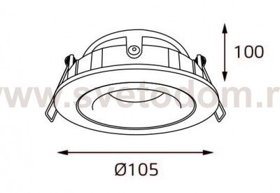 M02-026029 white светильник встраиваемый Italline