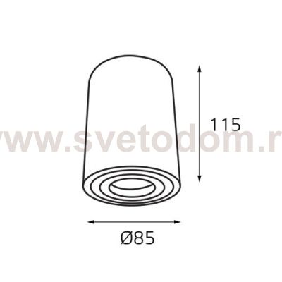M02-85115 black светильник потолочный Italline