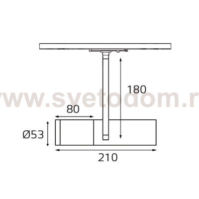 M03-002 black светильник  для однофазного трека Italline