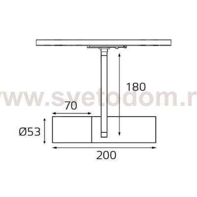 M03-092 black светильник  для однофазного трека Italline
