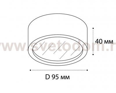 M04-525-95 black 3000K светильник потолочный Italline