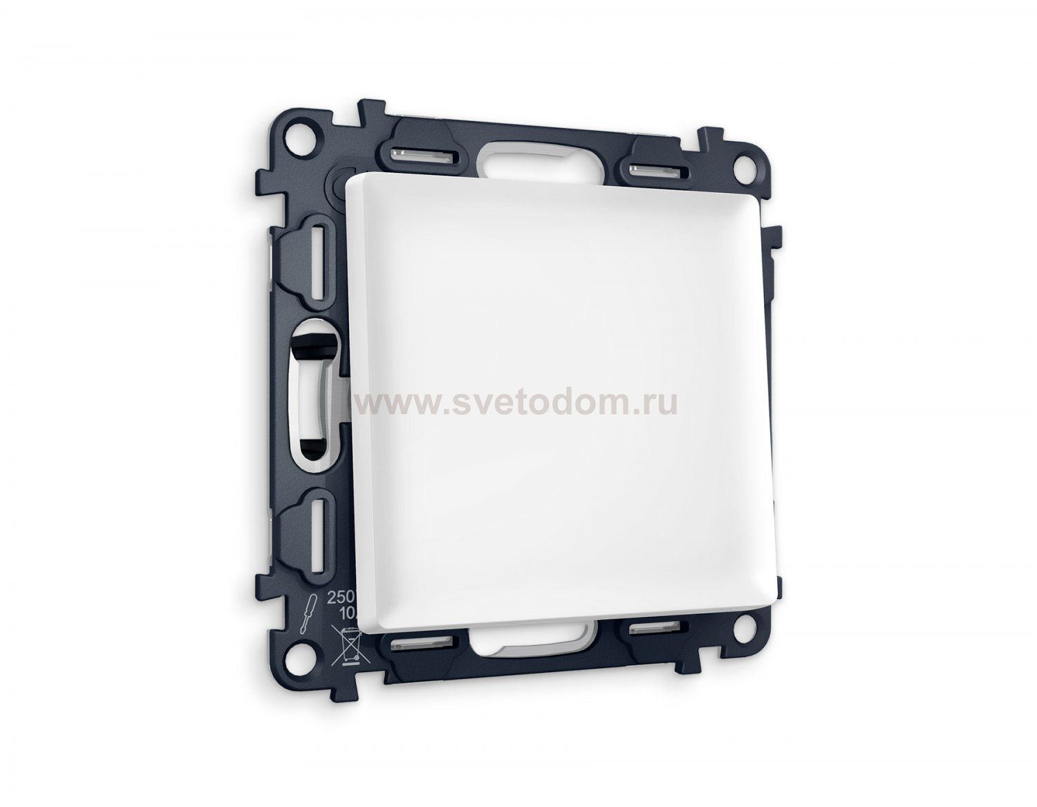 Комплект механизма 1-клавишного выключателя ALFA MA121010 Белый матовый QUANT Ambrella Volt