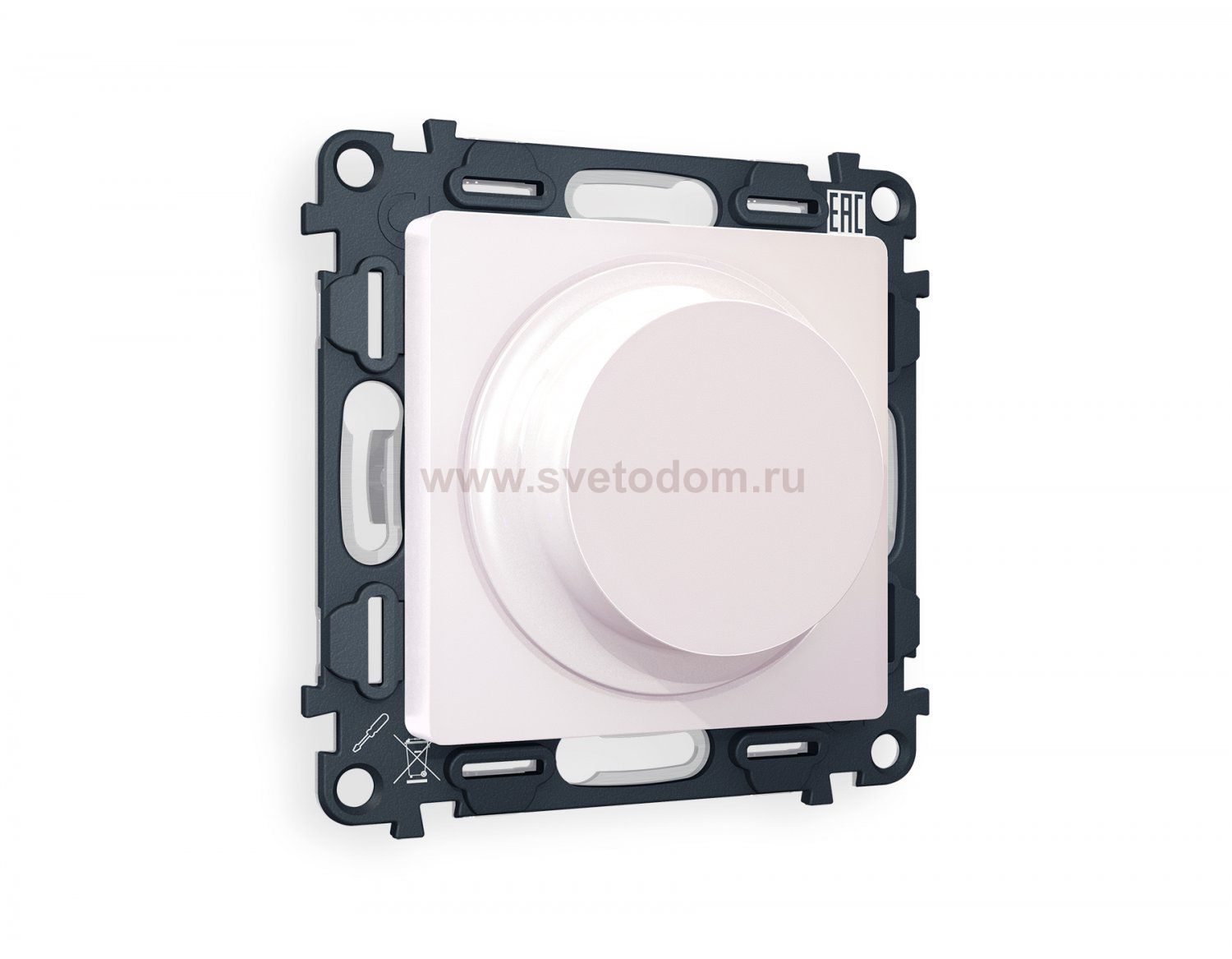 Комплект механизма светорегулятора универсального поворотно-нажимного ALFA MA205510 Жемчуг 25-600W/LED 5-300W QUANT Ambrella Volt